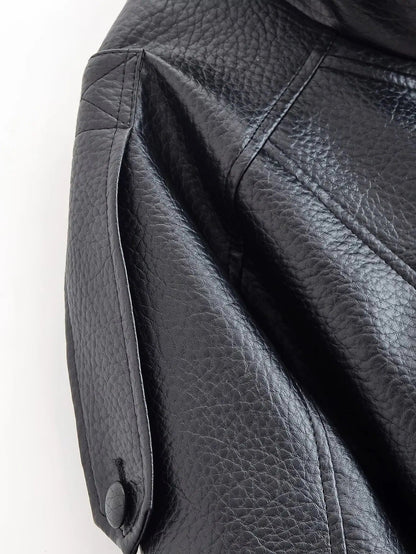 Ines | Women's Asymmetrical Leather Jacket