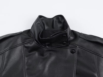 Ines | Women's Asymmetrical Leather Jacket