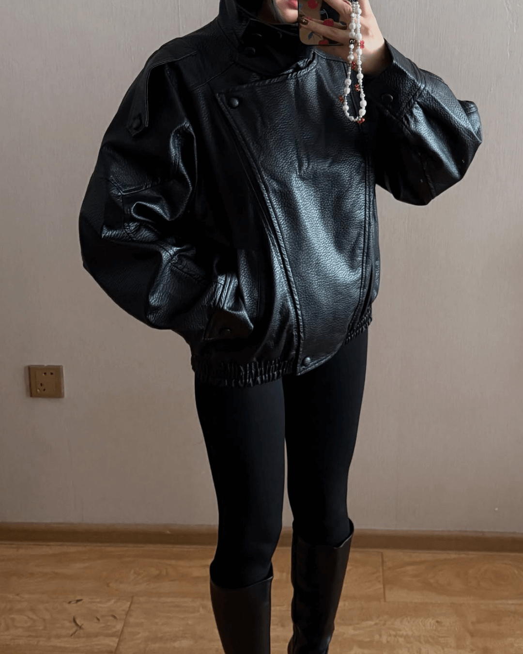 Ines | Women's Asymmetrical Leather Jacket