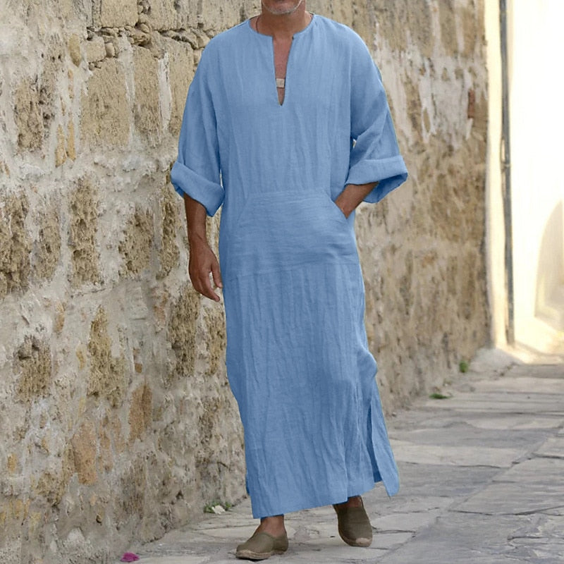 Linen Kaftan Robe — Effortless Comfort with a Timeless, Refined Look
