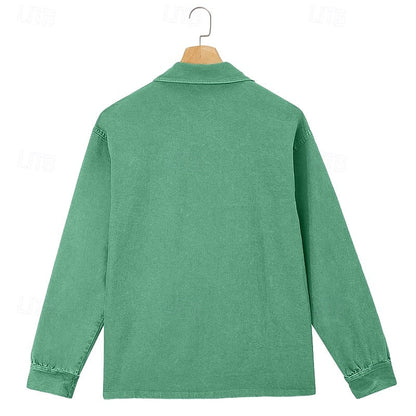 Gabriel | Washed Long Sleeve Polo Shirt