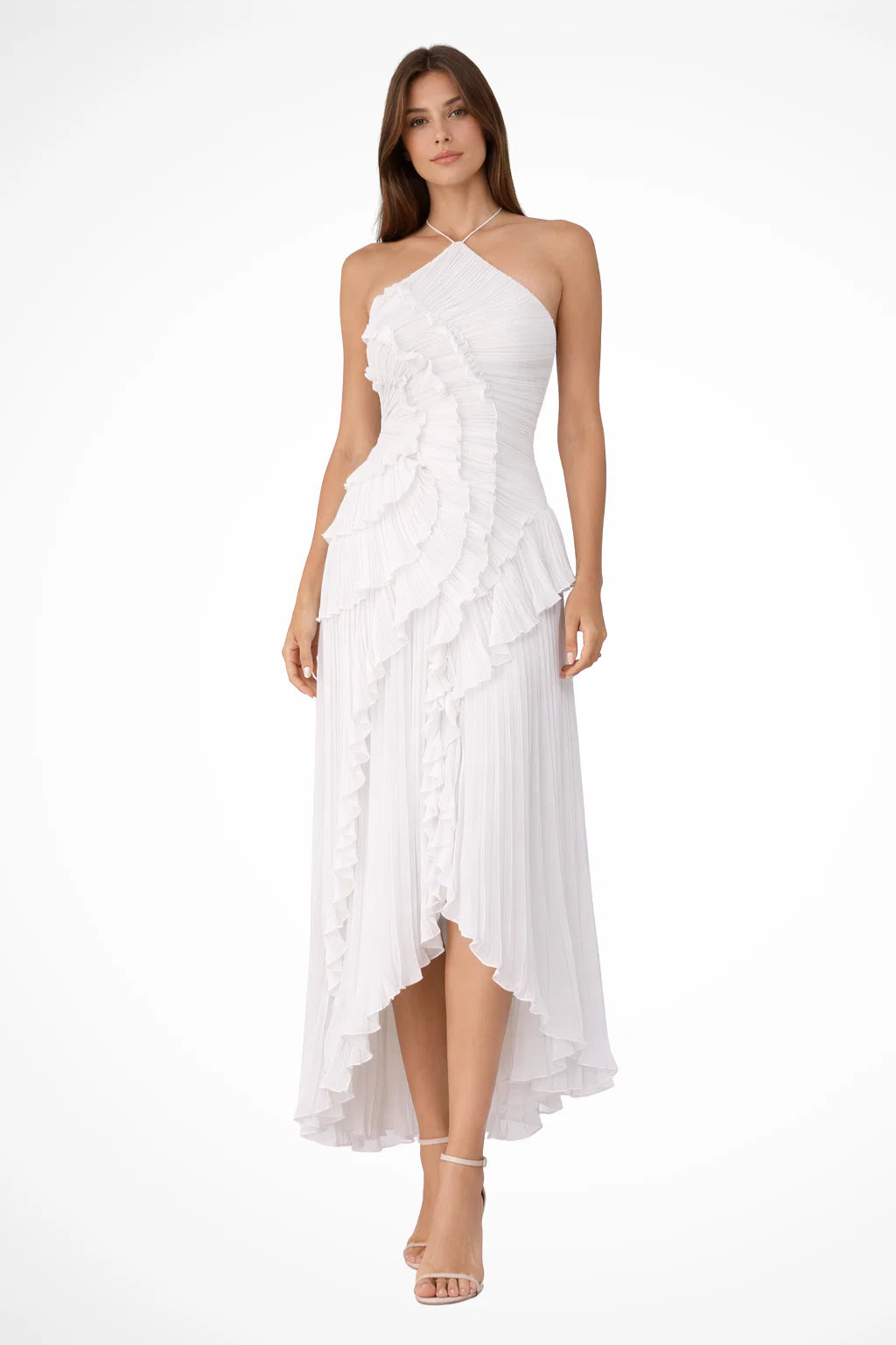 Aurelia | Sun-Drenched Pleated Chiffon Gown