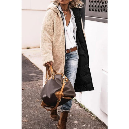Marlowe | Women's Reversible Puffer Hooded Sherpa Coat