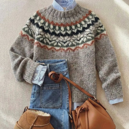 Linnea | Fair Isle Nordic Knit Sweater