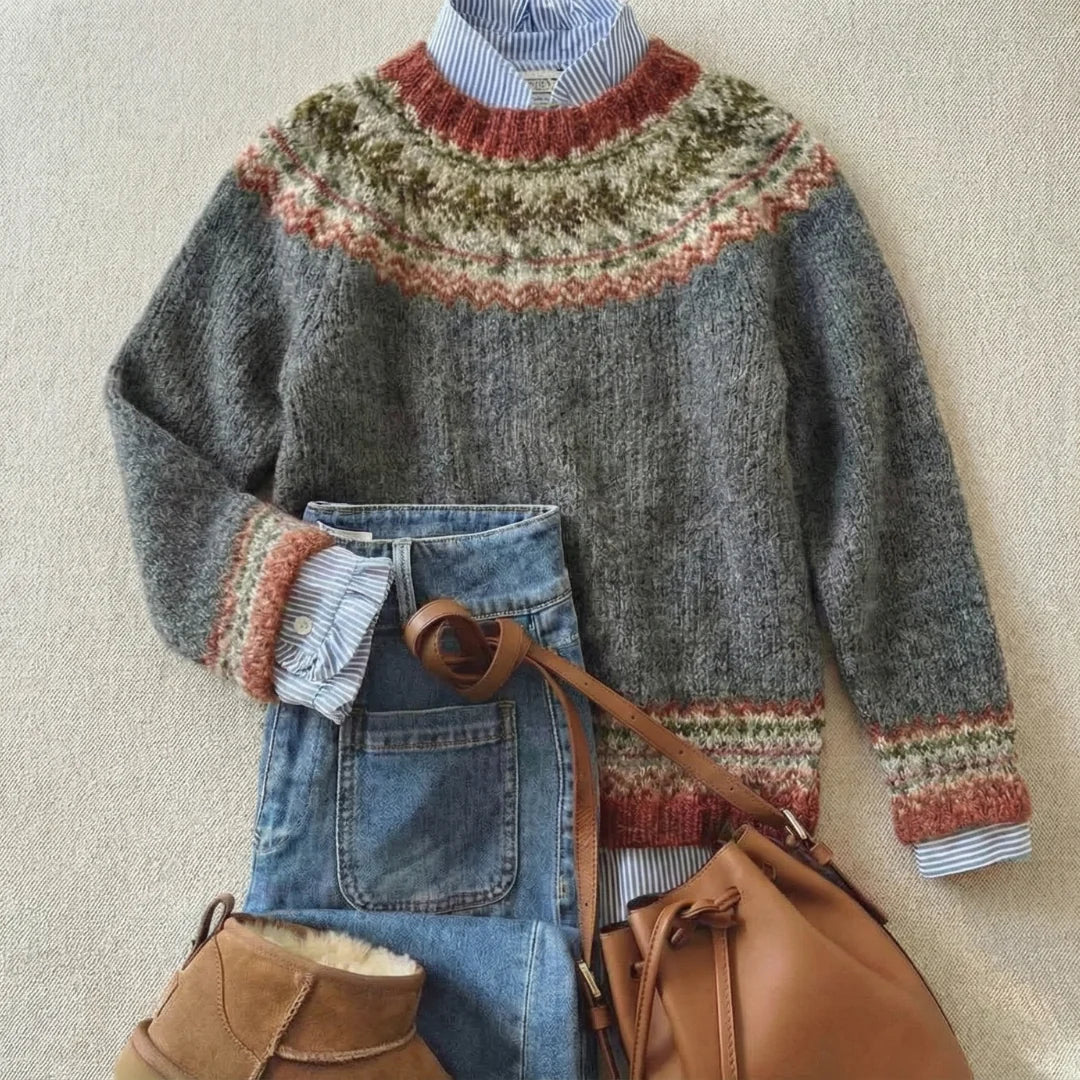 Linnea | Fair Isle Nordic Knit Sweater