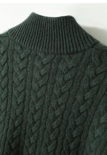 Farrow | Women's Cable Knit Half-Button Sweater