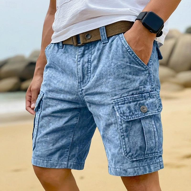 Rocco | Washed Cotton Cargo Shorts